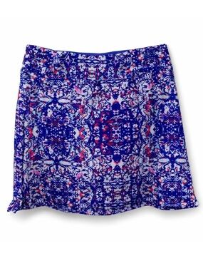 Tranquility by Colorado Clothing Blue Print Skort | Built-In Shorts | Small